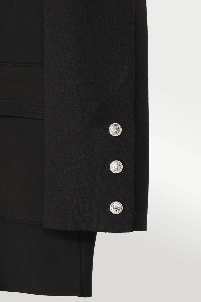 Siyah Triko Kadın Blazer Ceket