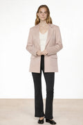 Camel Triko Kadın Blazer Ceket