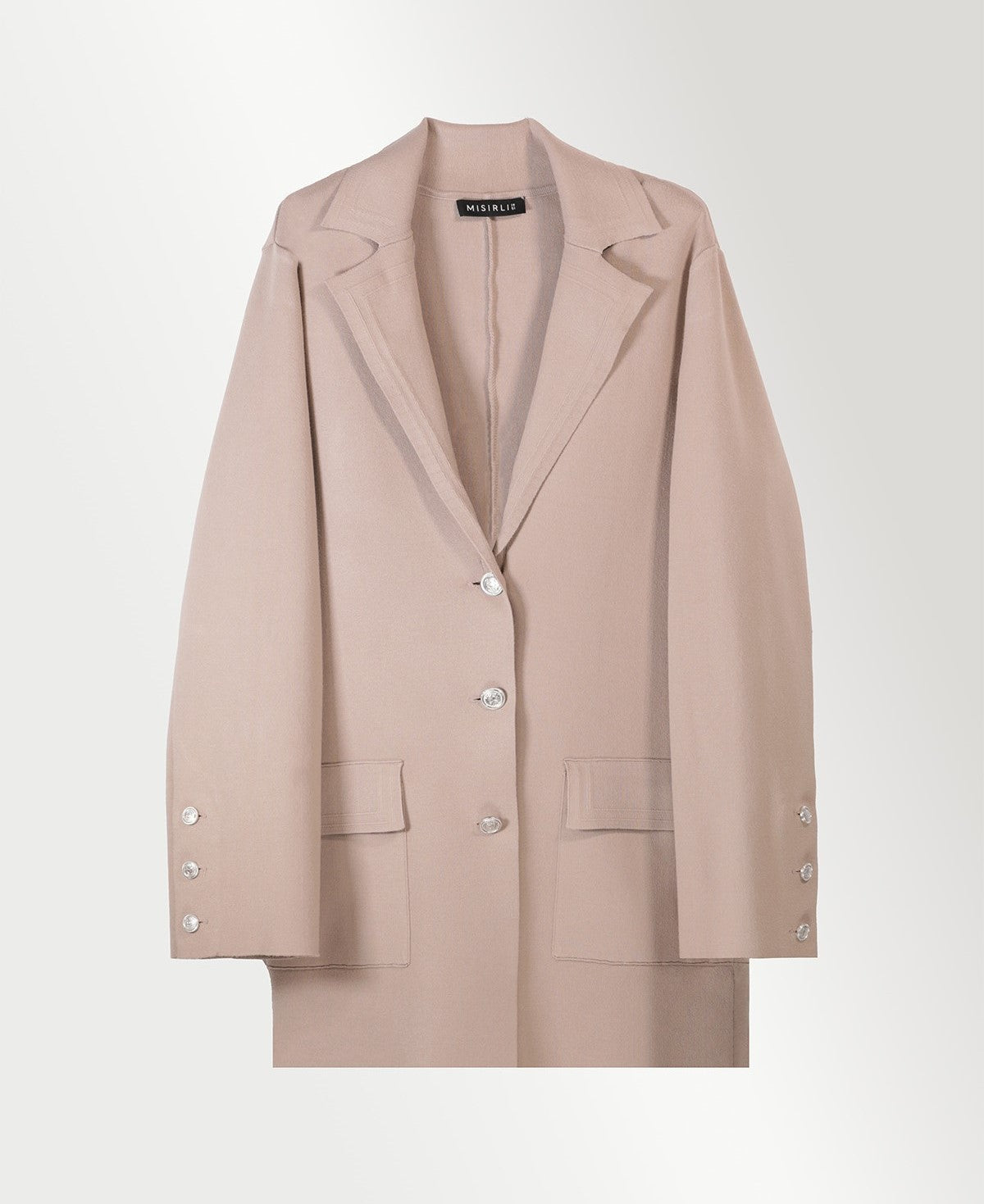 Camel Triko Kadın Blazer Ceket  Mısırlı