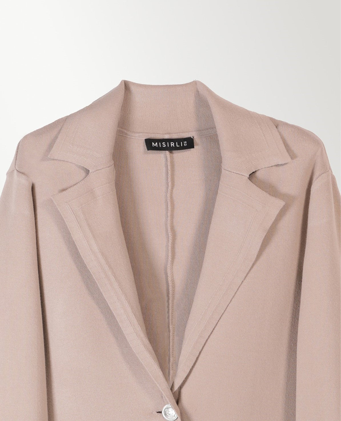 Camel Triko Kadın Blazer Ceket  Mısırlı