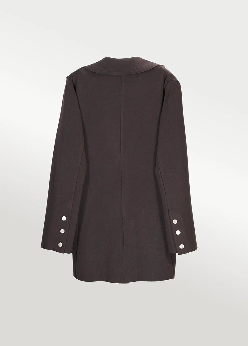 Acı Kahve Triko Kadın Blazer Ceket