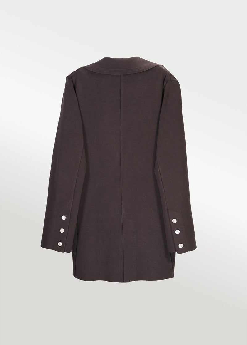 Acı Kahve Triko Kadın Blazer Ceket  Mısırlı