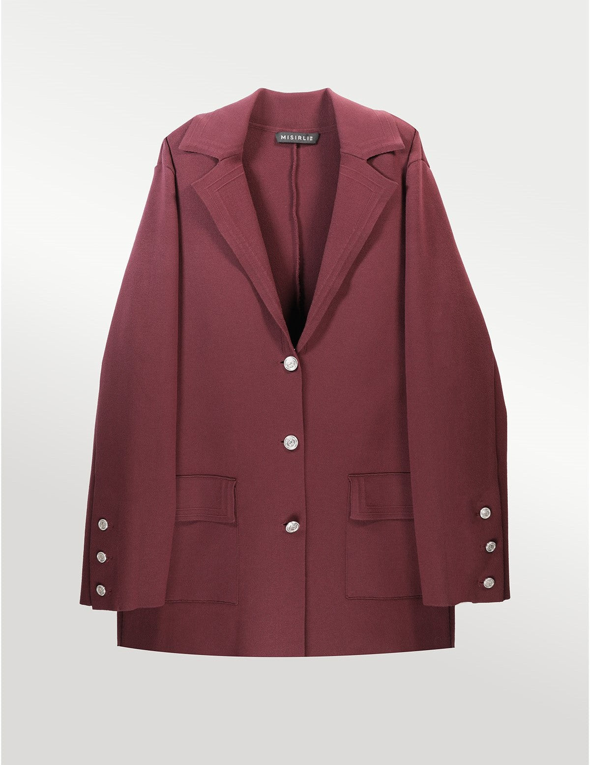 Mürdüm Triko Kadın Blazer Ceket  Mısırlı
