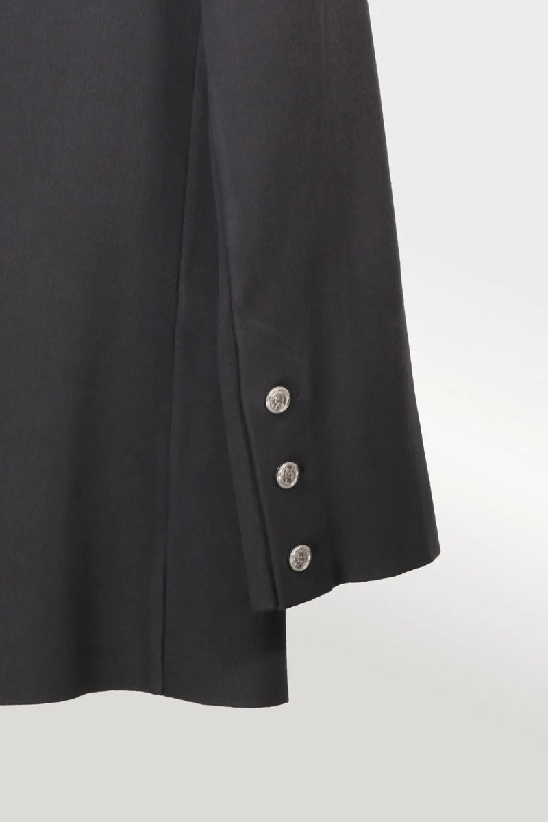 Koyu Gri Triko Kadın Blazer Ceket