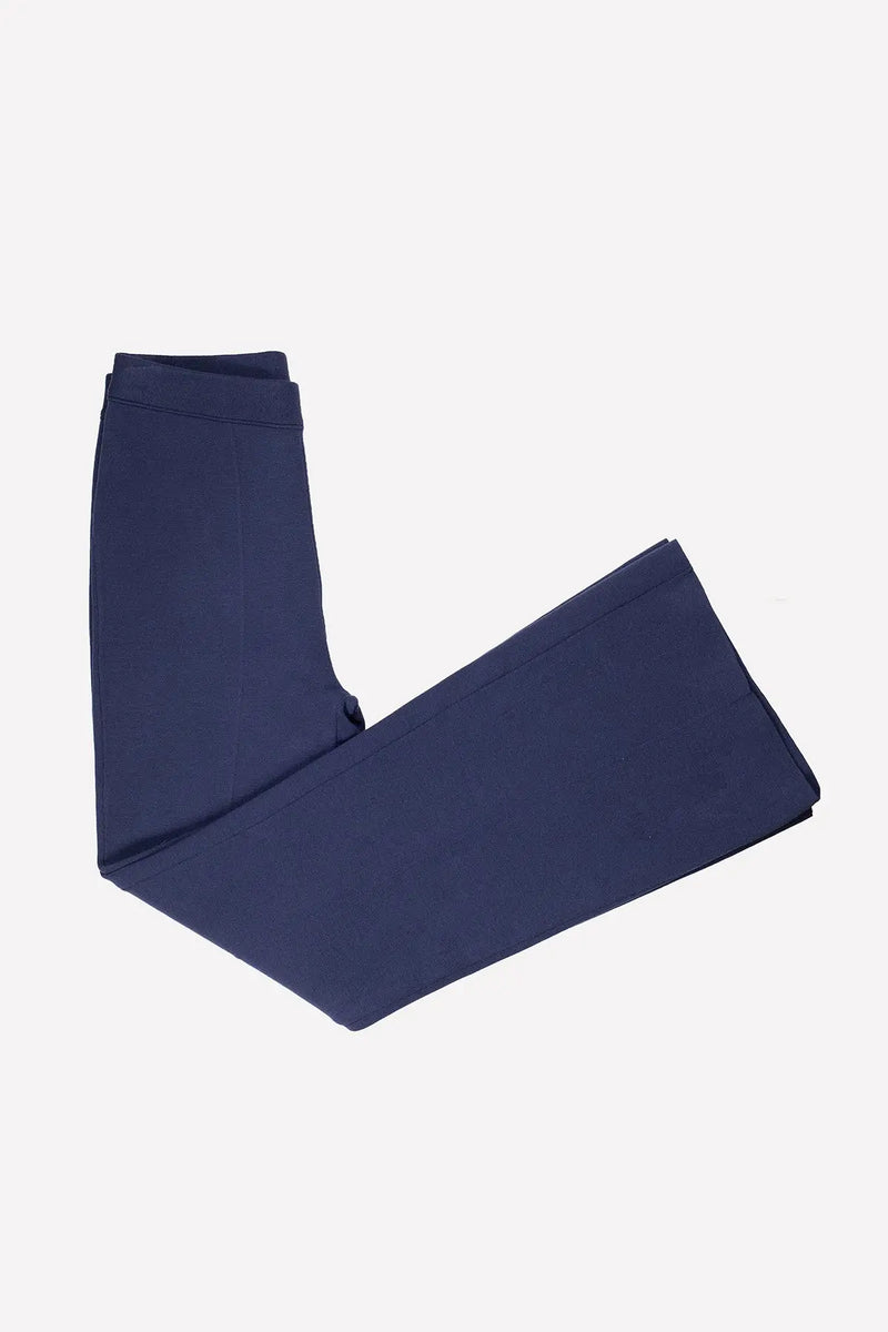 Lacivert Geniş Paça Crop Kadın Pantolon  Mısırlı