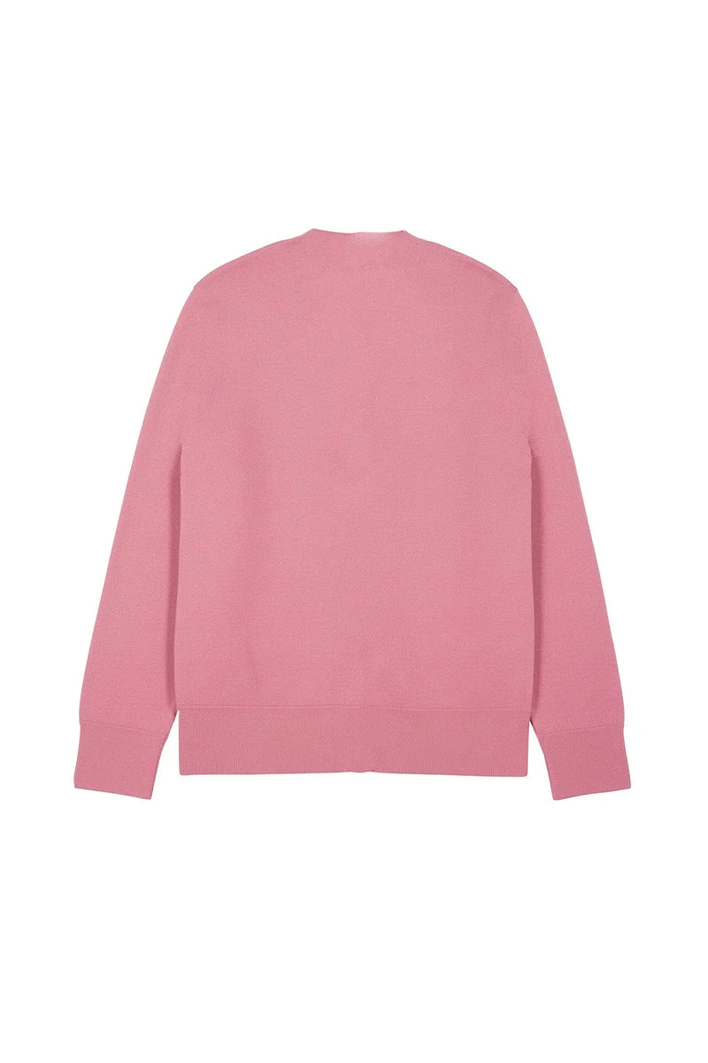 Pembe Düğme Detaylı Kadın Hırka