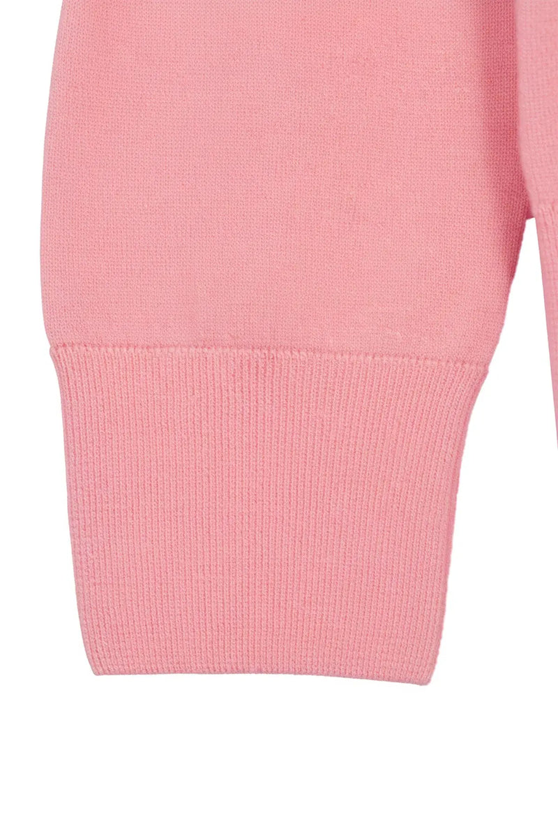 Pembe Düğme Detaylı Kadın Hırka