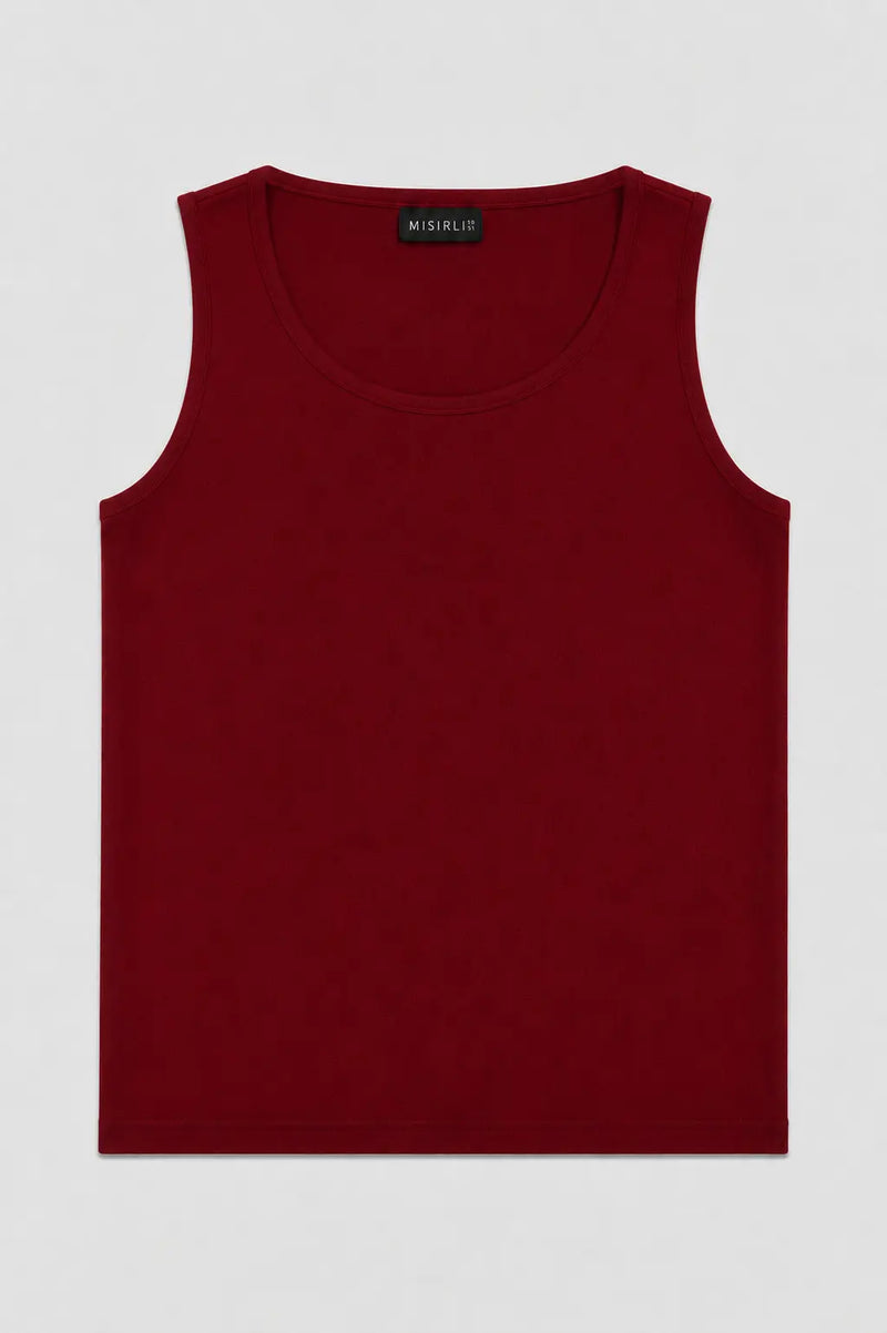 Bordo Oversize Kadın Atlet  Mısırlı