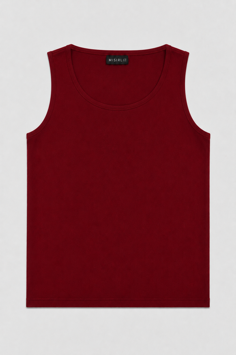 Bordo Oversize Kadın Atlet  Mısırlı