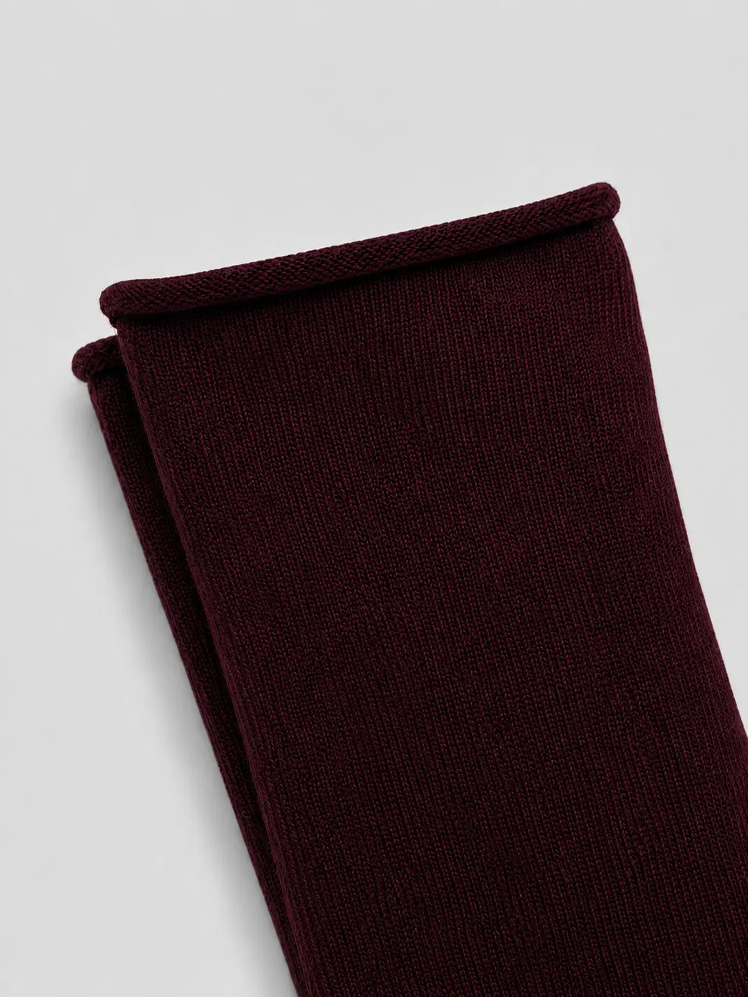 Bordo Kıvrım Detaylı Kadın Soket Çorap  Mısırlı