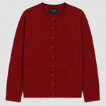 Bordo Düğmeli Oversize Kadın Hırka  Mısırlı