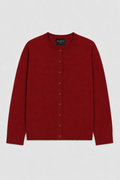 Bordo Düğmeli Oversize Kadın Hırka