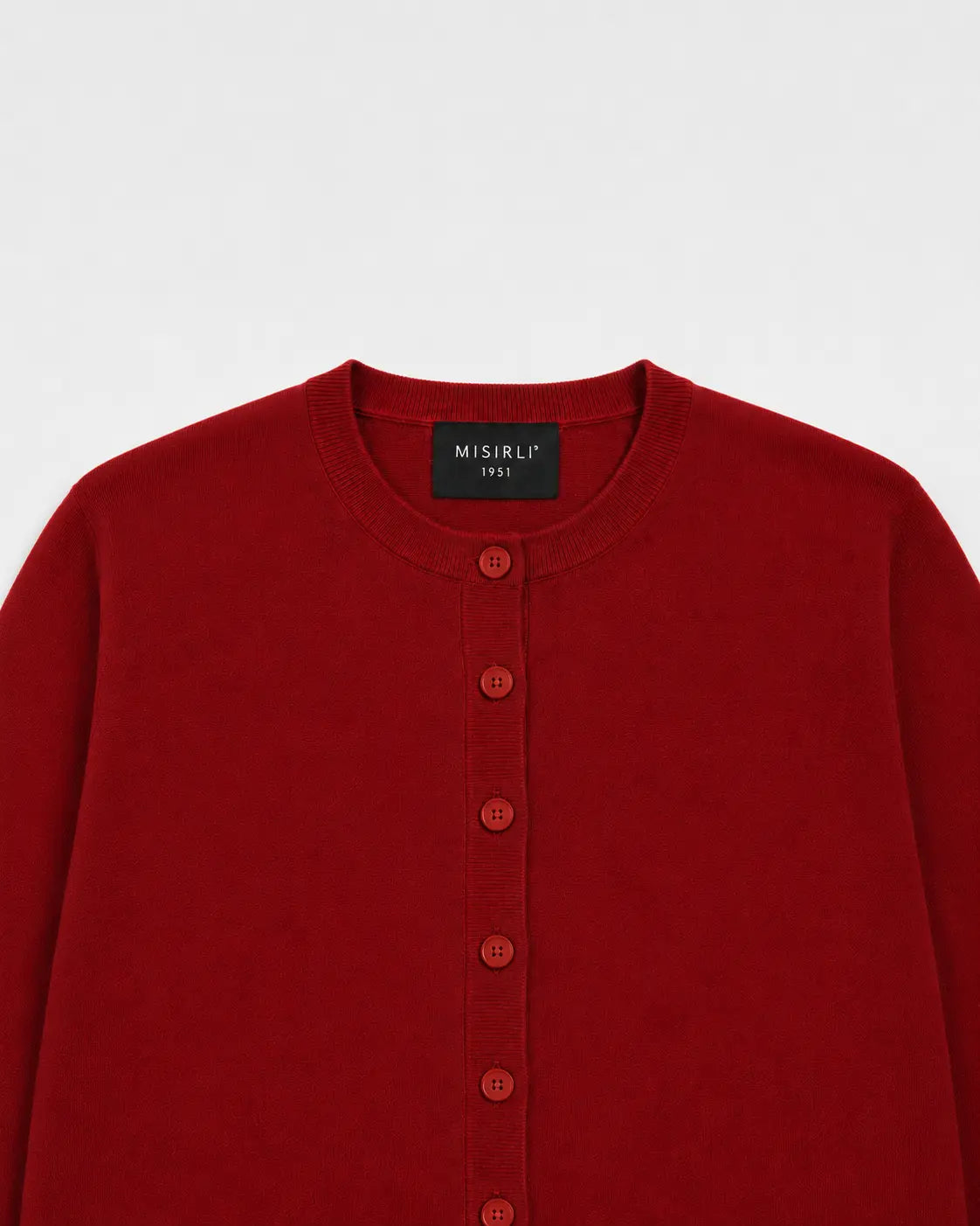 Bordo Düğmeli Oversize Kadın Hırka  Mısırlı 1951