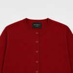 Bordo Düğmeli Oversize Kadın Hırka  Mısırlı