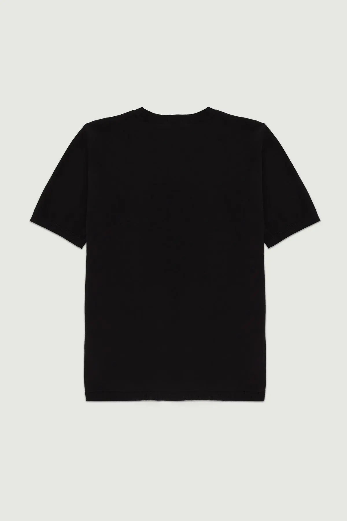 Siyah Kısa Kollu Triko Kadın T-Shirt  Mısırlı