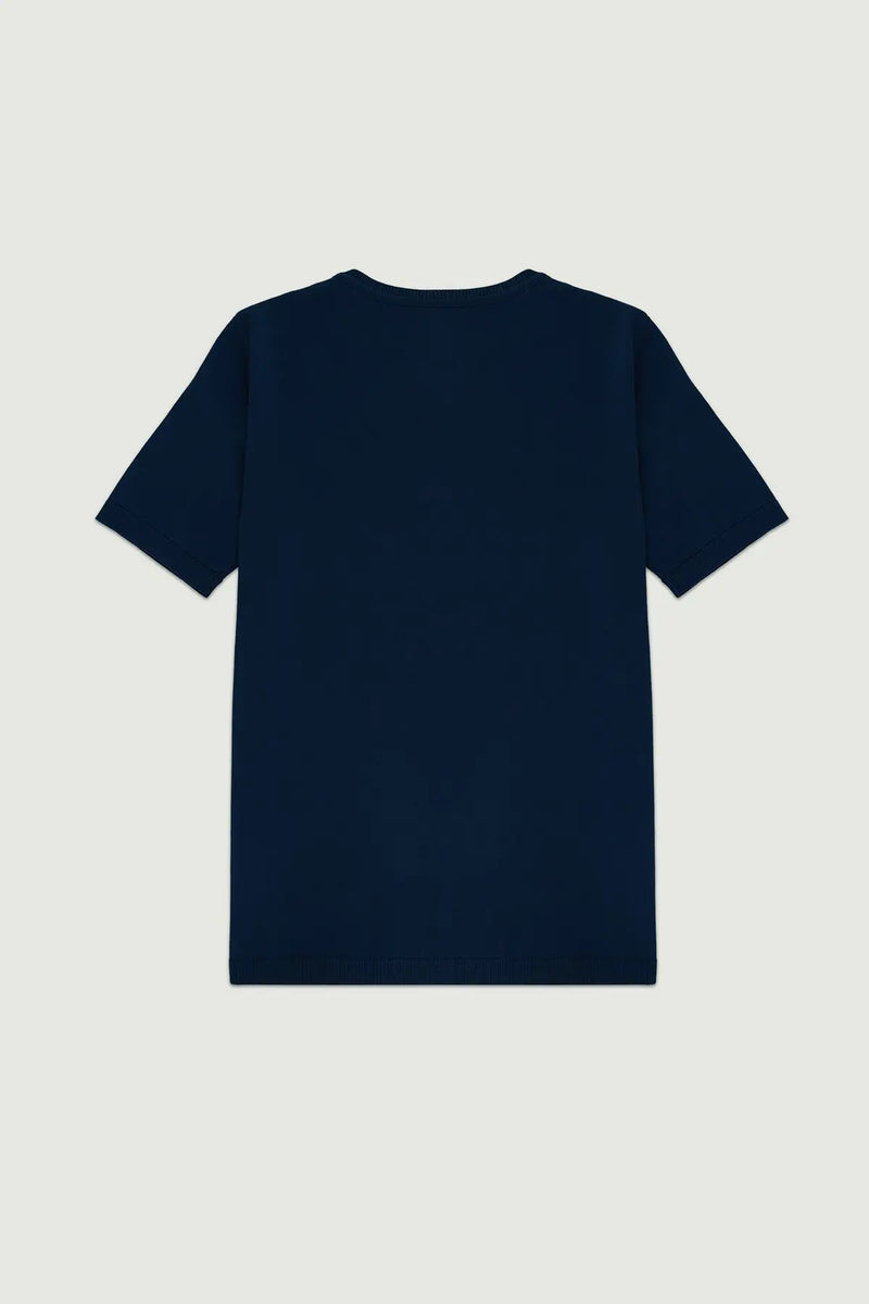 Lacivert V Yaka Triko Kadın T-Shirt