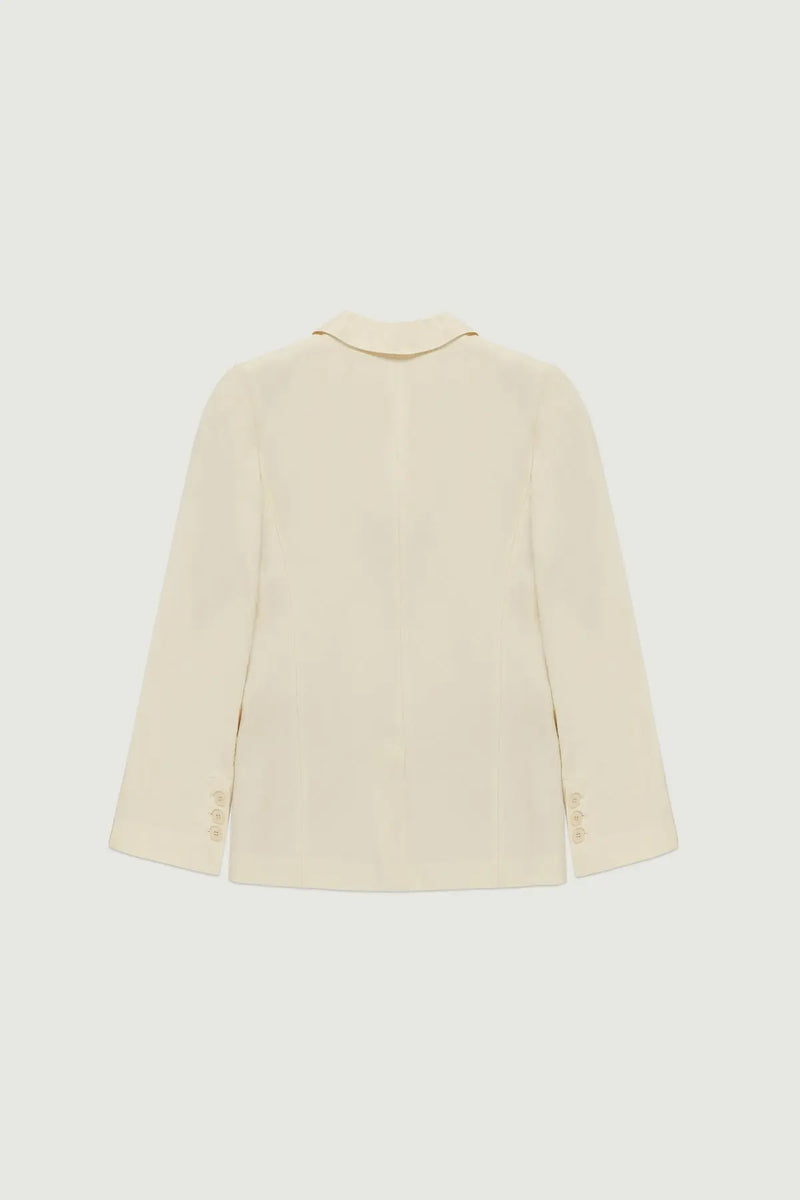 Ekru Çift Düğmeli Kadın Blazer Ceket  Mısırlı 1951