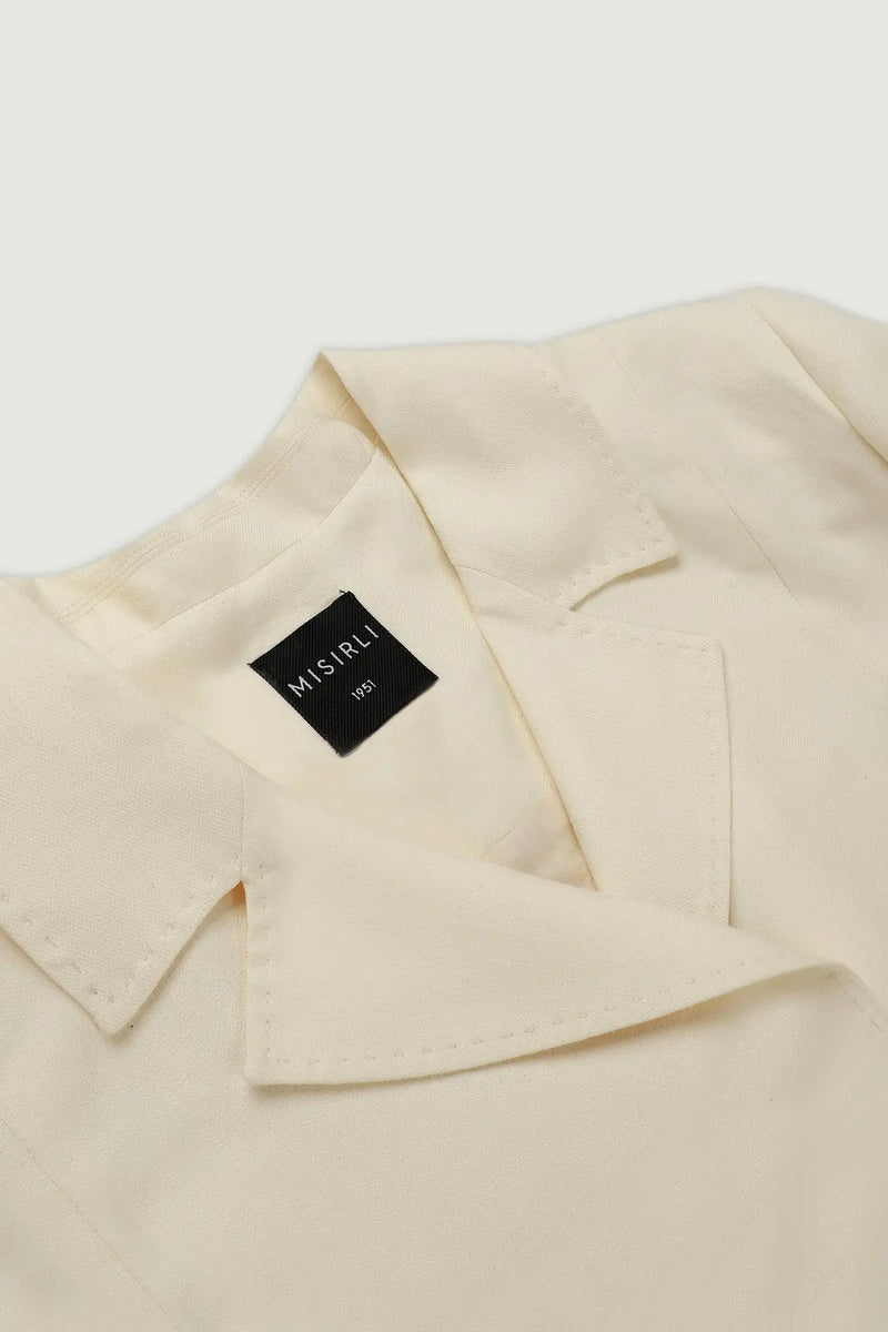 Ekru Çift Düğmeli Kadın Blazer Ceket  Mısırlı 1951