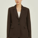 Acı Kahve Çift Düğmeli Kadın Blazer Ceket  Mısırlı 1951