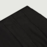 Siyah Pile Detaylı Geniş Paça Kadın Pantolon  Mısırlı