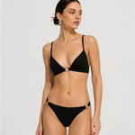 Siyah Halka Detaylı Üçgen Bikini Takımı  Mısırlı