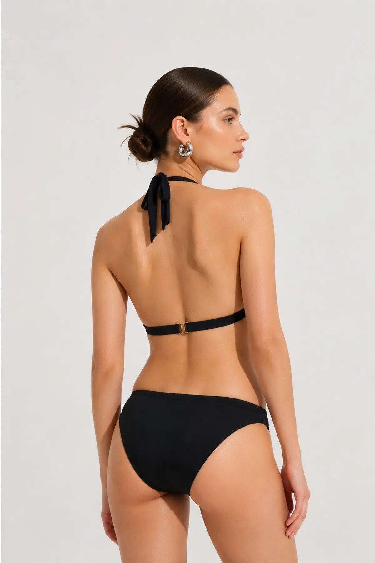 Siyah Halka Detaylı Üçgen Bikini Takımı  Mısırlı