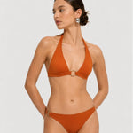 Turuncu Halka Detaylı Üçgen Bikini Takımı  Mısırlı