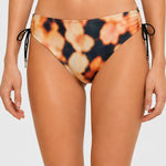Kahve Soyut Desenli Önü Büzgülü Bikini Takımı  Mısırlı