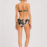 Siyah Çiçek Desenli Bikini Takımı  Mısırlı