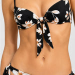 Siyah Çiçek Desenli Bikini Takımı  Mısırlı
