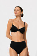 Siyah Klasik Balenli Bikini Takımı