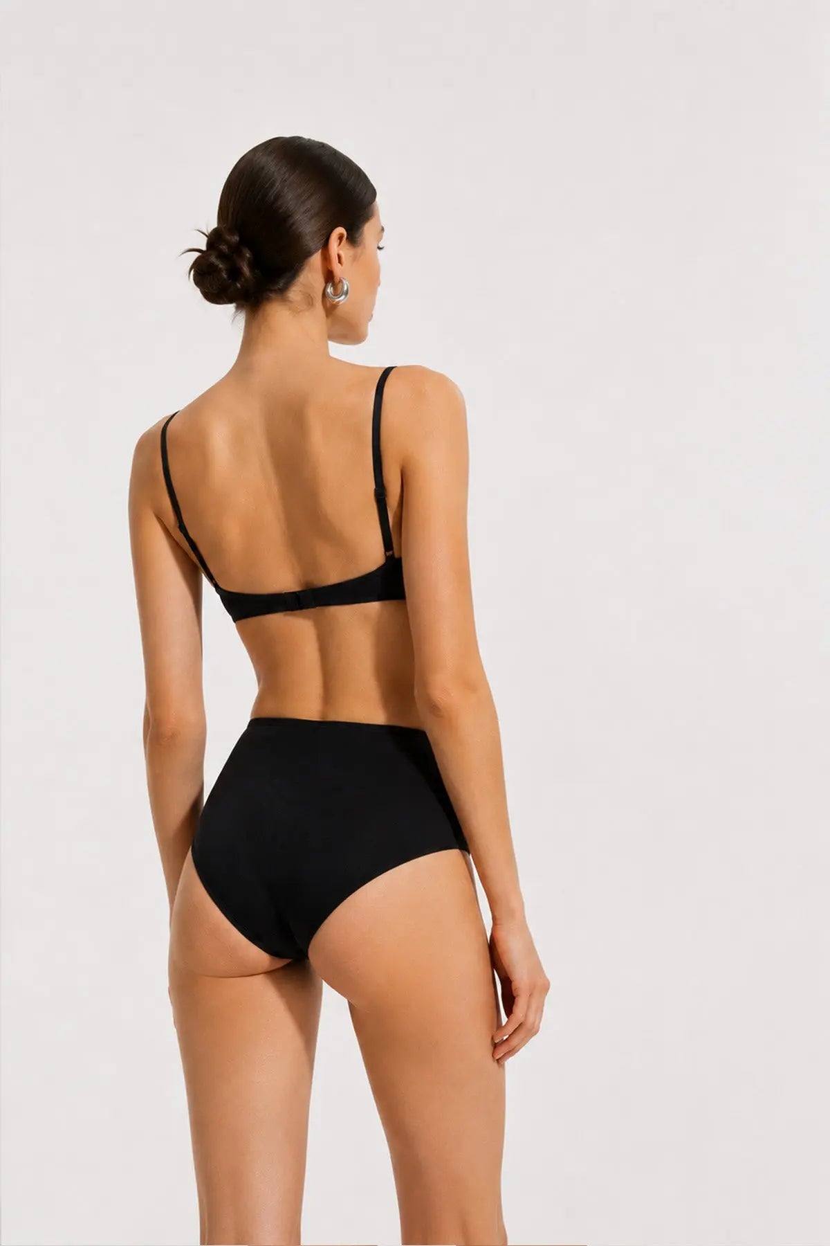 Siyah Klasik Balenli Bikini Takımı  Mısırlı