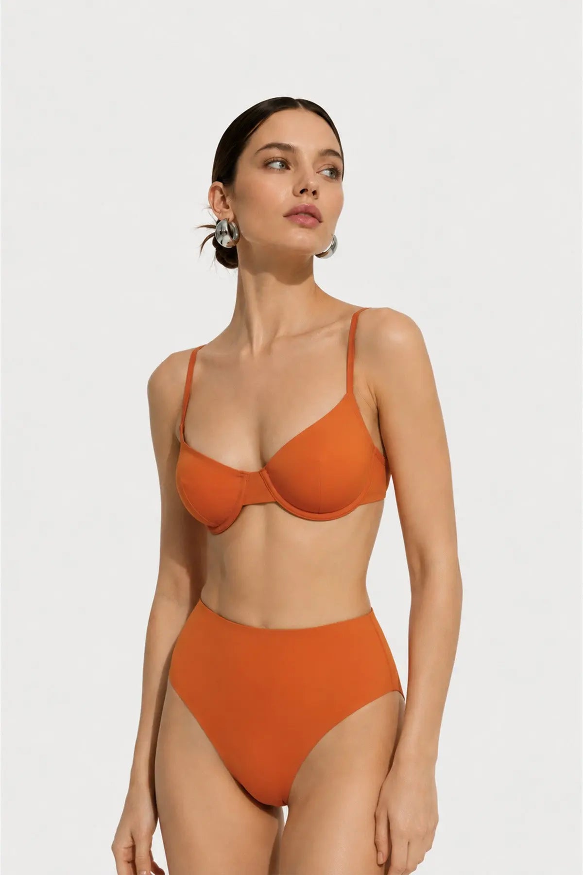 Turuncu Klasik Balenli Bikini Takımı  Mısırlı