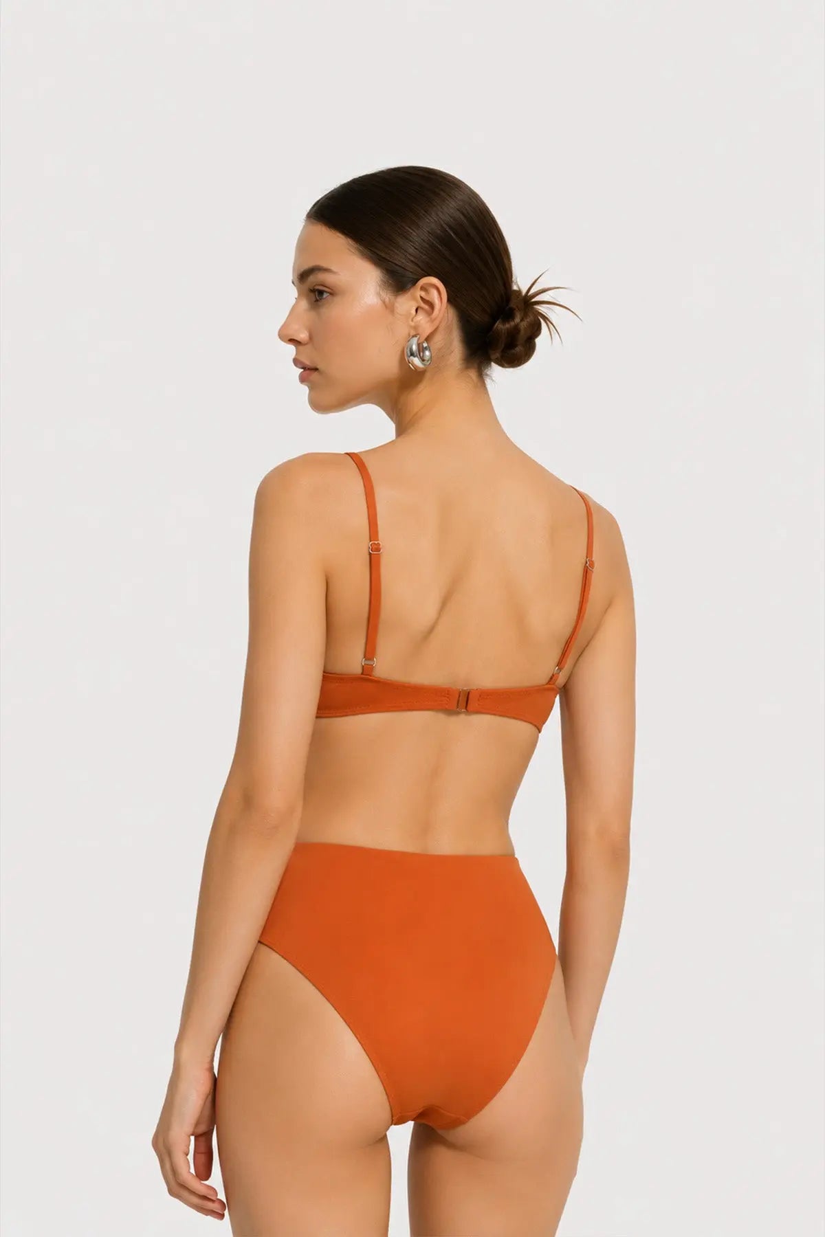 Turuncu Klasik Balenli Bikini Takımı  Mısırlı