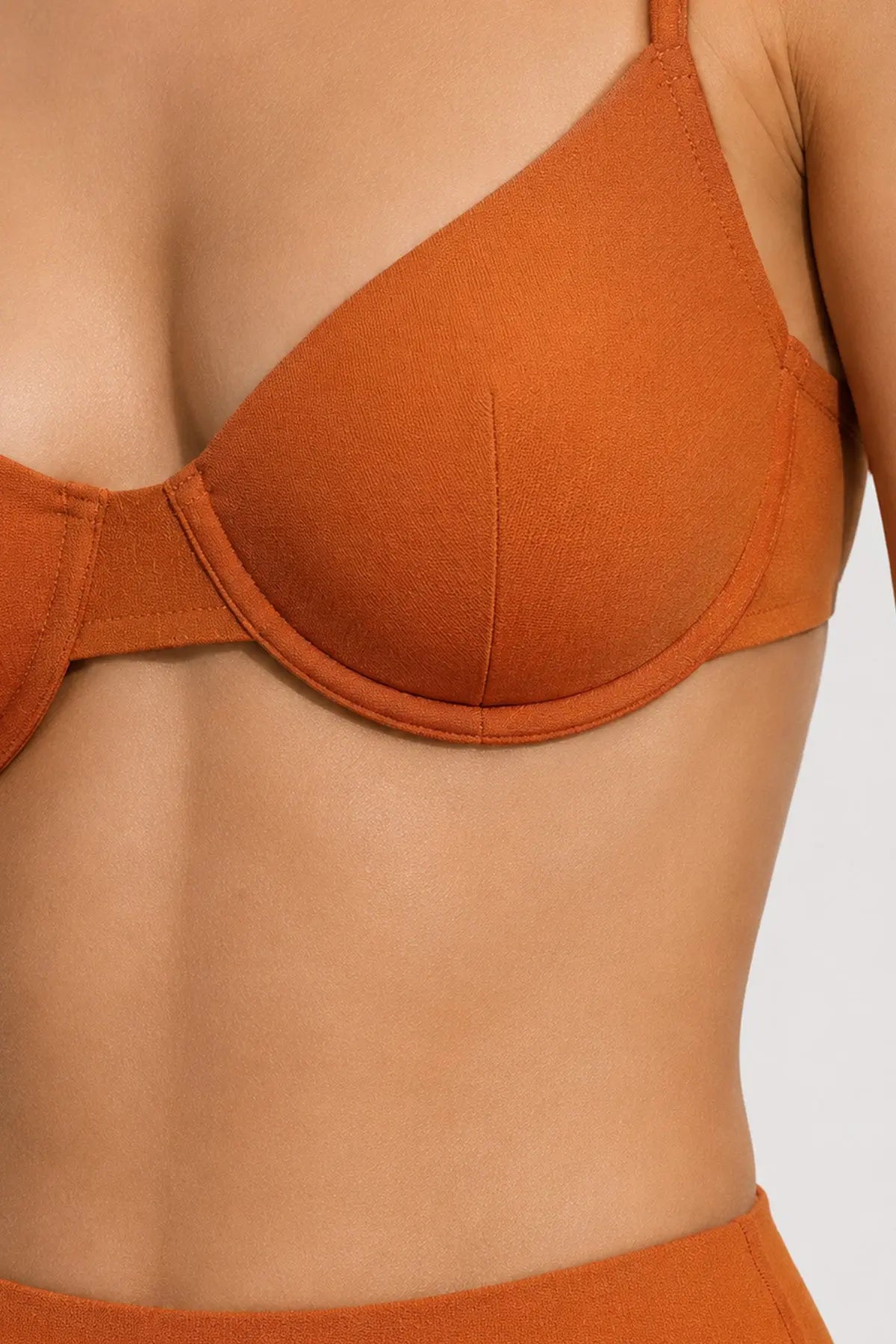 Turuncu Klasik Balenli Bikini Takımı  Mısırlı