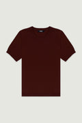 Mürdüm Rib Detaylı Kadın T-Shirt