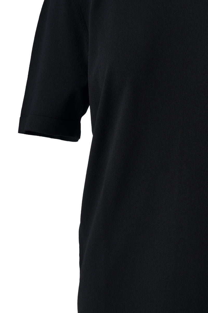 Siyah Bisiklet Yaka Kadın T-Shirt