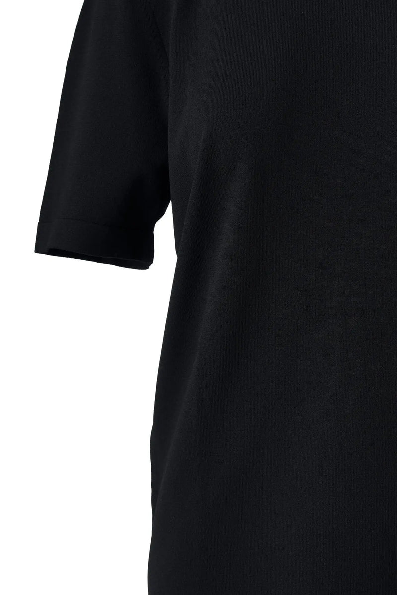 Siyah Bisiklet Yaka Kadın T-Shirt