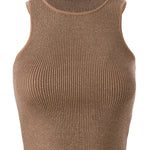 Halter Yaka Camel Triko Crop Top  Mısırlı 1951