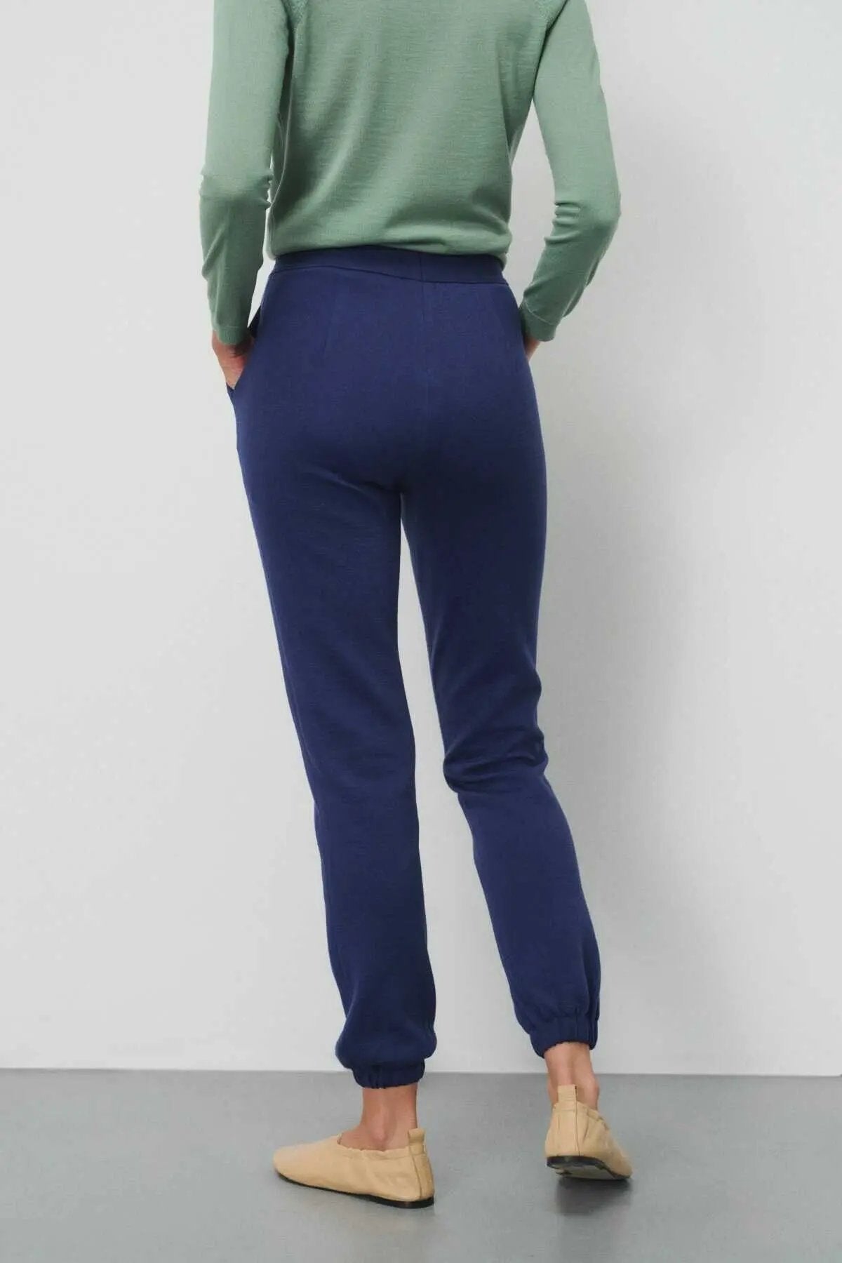 Lastik Paça Saks Kadın Pantolon  Mısırlı 1951
