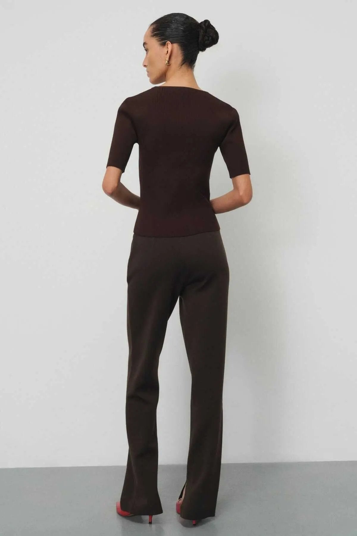 Regular Fit Kahverengi Kadın Pantolon  Mısırlı 1951