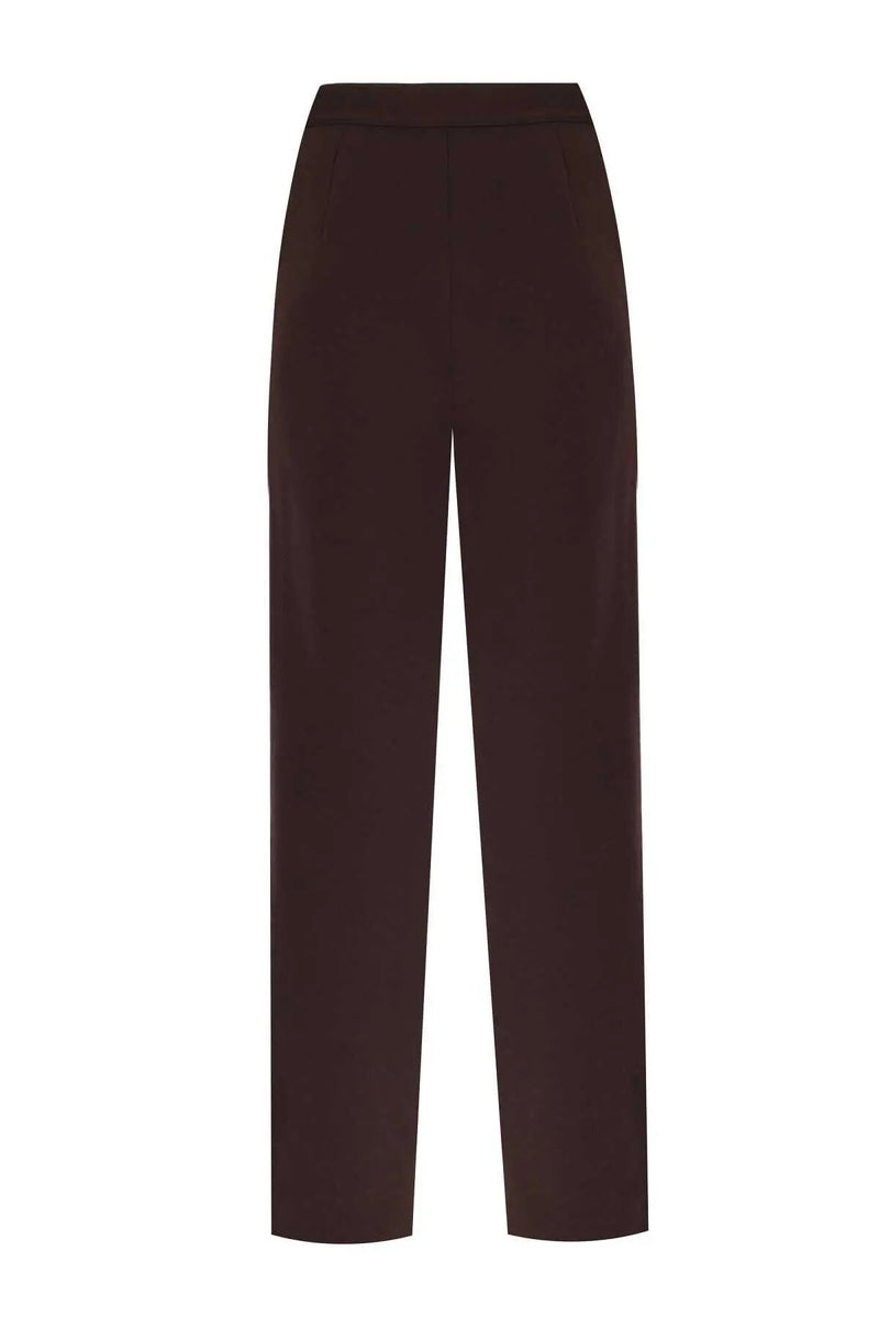 Regular Fit Kahverengi Kadın Pantolon