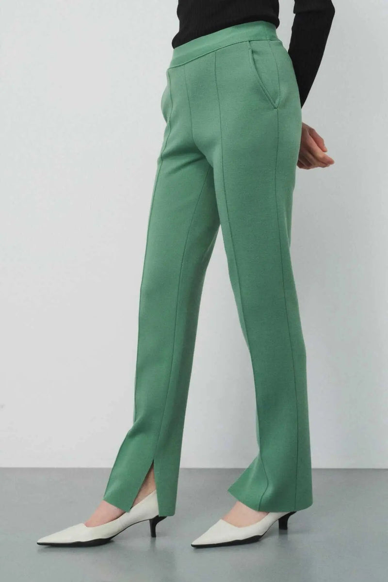 Regular Fit Yeşil Kadın Pantolon  Mısırlı 1951