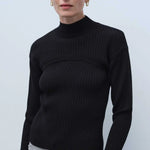 Siyah Crop Top Bluz Set  Mısırlı
